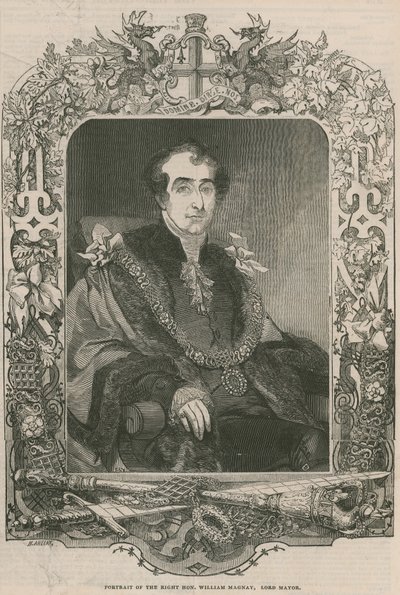 Portrét pravého ctihodného Williama Magnaye, primátora od English School