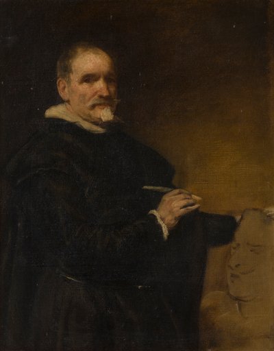 Portrét údajně Alonsa Cana (1601-1667, kolem 1800-1900 (olej na plátně) od English School