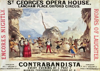 Plakát s reklamou na operu St.George