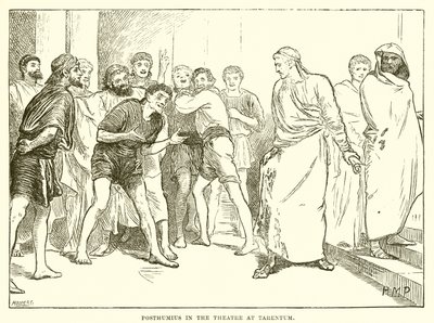Posthumius v divadle v Tarentu od English School
