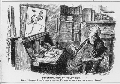 Potentials of Television, karikatura z časopisu Punch od English School