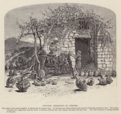 Keramika, Rasheiyet el Fukhar (rytina) od English School