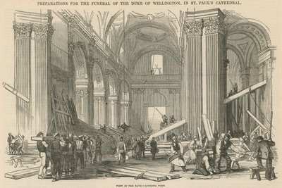 Přípravy na pohřeb vévody z Wellingtonu od English School