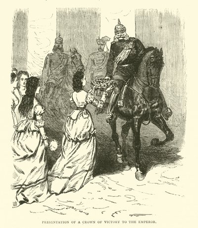 Předání koruny vítězství císaři, březen 1871 od English School