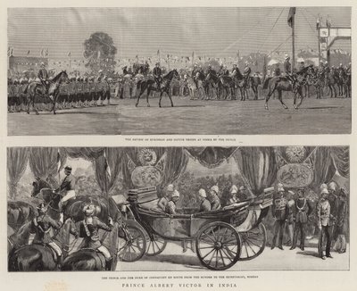 Prince Albert Victor v Indii (rytina) od English School