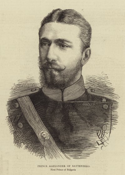 Kníže Alexander z Battenbergu (rytina) od English School