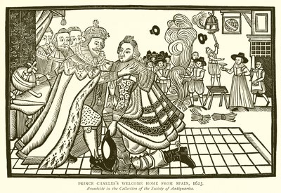 Princ Charles Vítejte doma ze Španělska, 1623 od English School