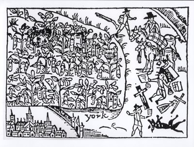 Princ Rupert (1619-82) se skrýval na fazolovém poli v bitvě u Marston Moor 2. července 1644 od English School