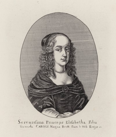 Princezna Alžběta, druhá dcera krále Karla I. (rytina) od English School