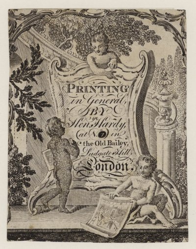 Tiskárna, Henry Hardy, vizitka od English School