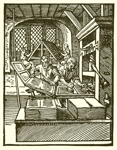 Tisk v 15. století od English School