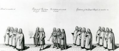 Procesí při korunovaci Jakuba II., 1687 od English School