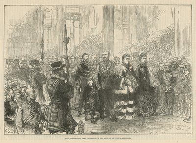 Průvod v hlavní lodi katedrály St Pauls od English School
