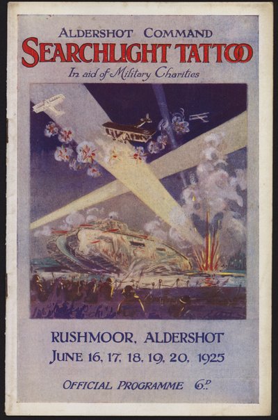 Program pro Aldershot Command Searchlight Tattoo, Rushmoor, Aldershot, Hampshire od English School