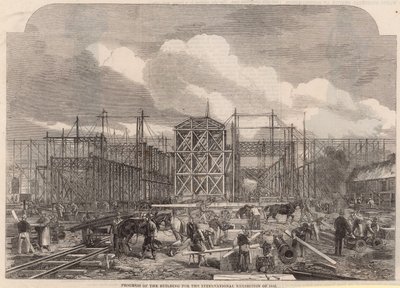 Pokrok na mezinárodní výstavní budově z roku 1862 od English School