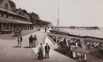 Promenáda, Penarth (litho) od English School