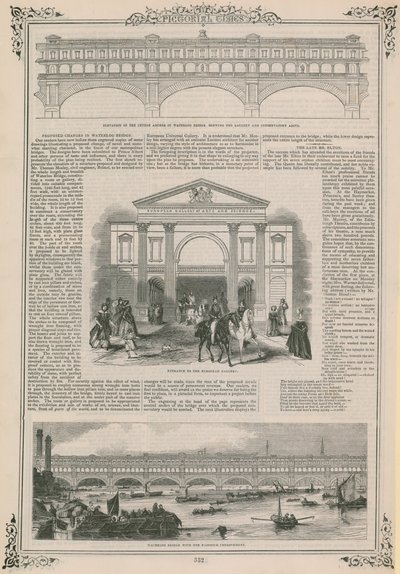 Navrhované změny v mostě Waterloo od English School