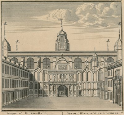 Prospect of Guildhall, Londýn od English School