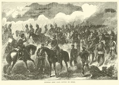 Pruský armádní sbor pohybující se na Sedanu, září 1870 od English School