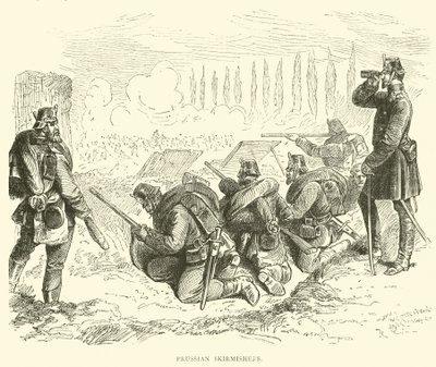 Pruští skirmishers, únor 1871 od English School