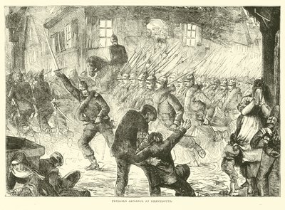 Pruský postup u Gravelotte, srpen 1870 od English School