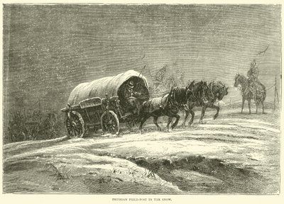 Pruská polní pošta ve sněhu, říjen 1870 od English School