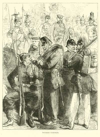 Pruské uniformy, srpen 1870 od English School