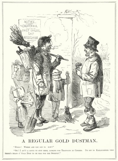 Punch cartoon: A Regular Gold Dustman (rytina) od English School