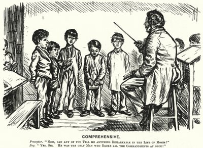Punch cartoon: Komplexní - lekce náboženské výchovy (rytina) od English School