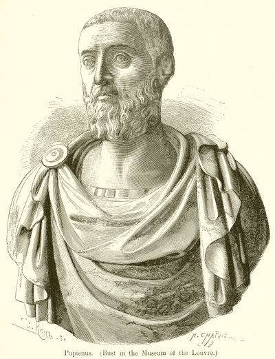 Pupienus. (Busta v muzeu v Louvru) od English School