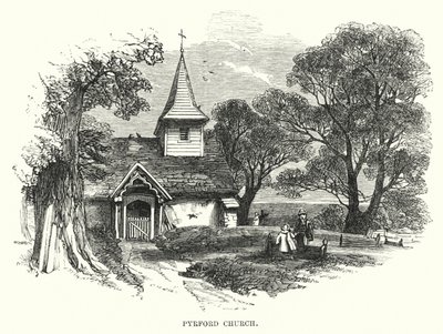 Pyrford Church (rytina) od English School