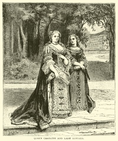 Královna Caroline a lady Howardová od English School