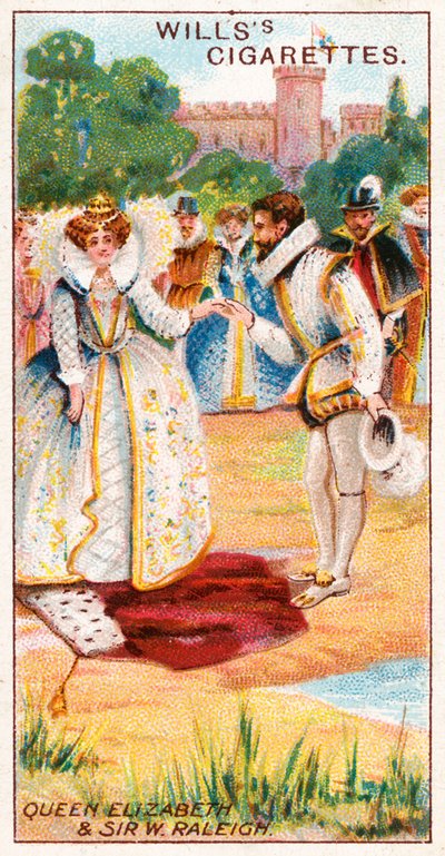 Královna Alžběta a Sir Walter Raleigh od English School