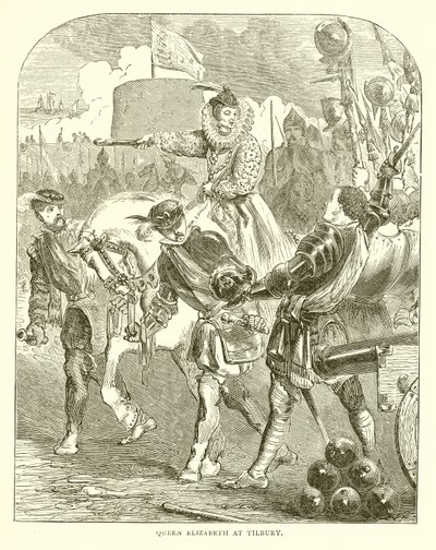 Královna Alžběta v Tilbury od English School