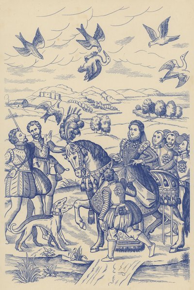 Královna Alžběta (litografie) od English School