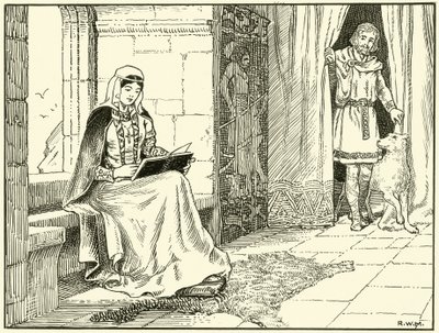Queen Margaret (inkoust na papíře) od English School
