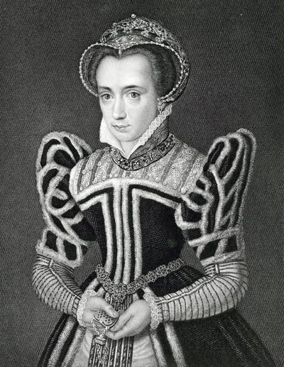 Queen Mary (rytina) od English School