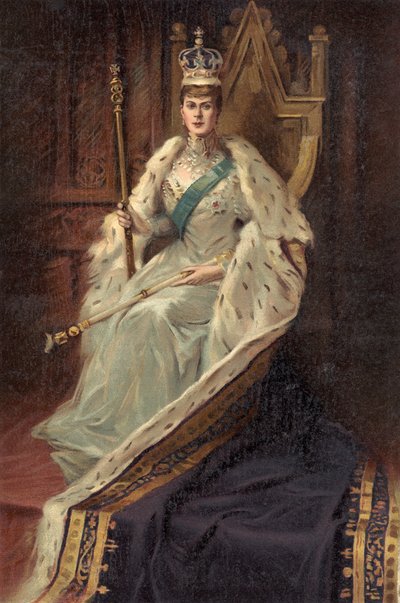 Královna Marie, choť krále Jiřího V., z "The Illustrated London News" (tisk) od English School