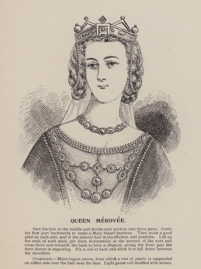 Královna Merovee (rytina) od English School