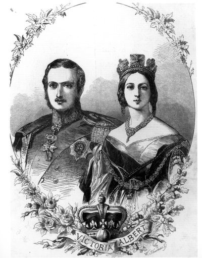 Královna Viktorie (1819-1901) a princ Albert (1819-61) vyryl W. Thomas, 1844 od English School