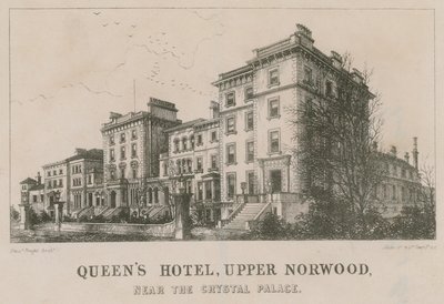 Queens Hotel, Upper Norwood, poblíž Crystal Palace od English School