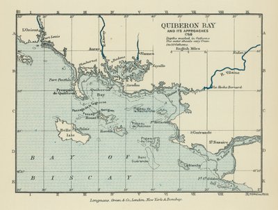 Quiberonský záliv a jeho okolí (barevná litografie) od English School