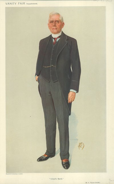 RV Vassar-Smith, Lloyds Bank, 20. července 1910, karikatura Vanity Fair od English School