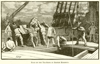 Nájezd na čajové lodě v Boston Harbor od English School