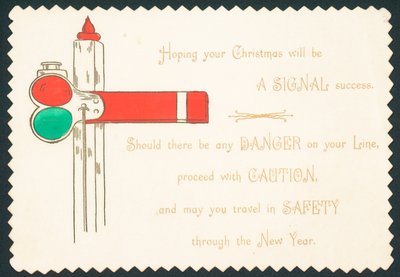 Železniční semafor, vánoční přání od English School