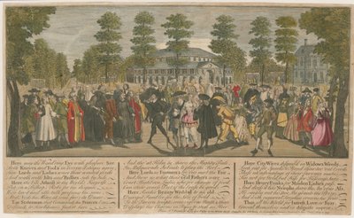 Ranelagh Gardens. Maškaráda pro benátského velvyslance, 1749 od English School