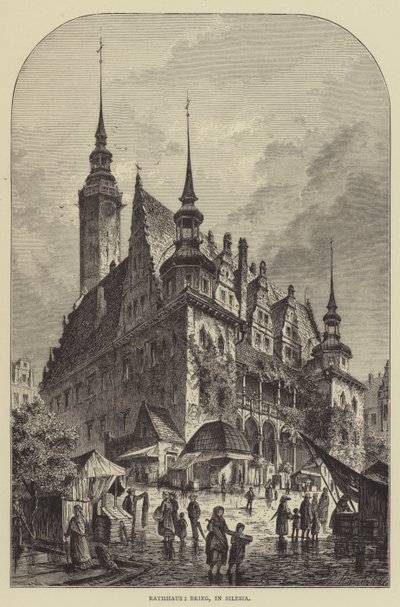 Rathaus, Brief, ve Slezsku (rytina) od English School