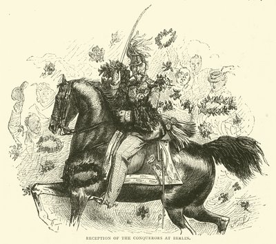 Přijetí dobyvatelů v Berlíně, duben 1871 od English School