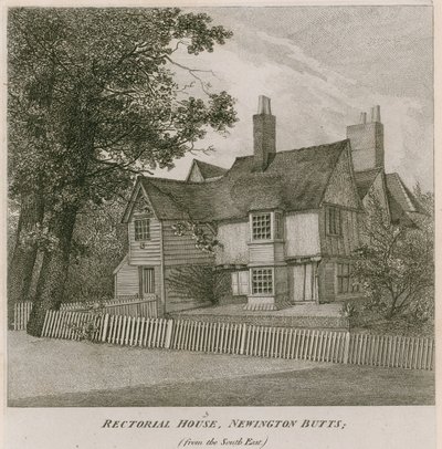 Rectorial House v Newington Butts, Southwark, Londýn, z jihovýchodu od English School