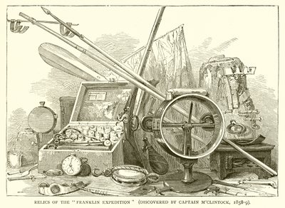 Relikvie Franklinovy expedice (objevené kapitánem MClintockem, 1858-9) od English School